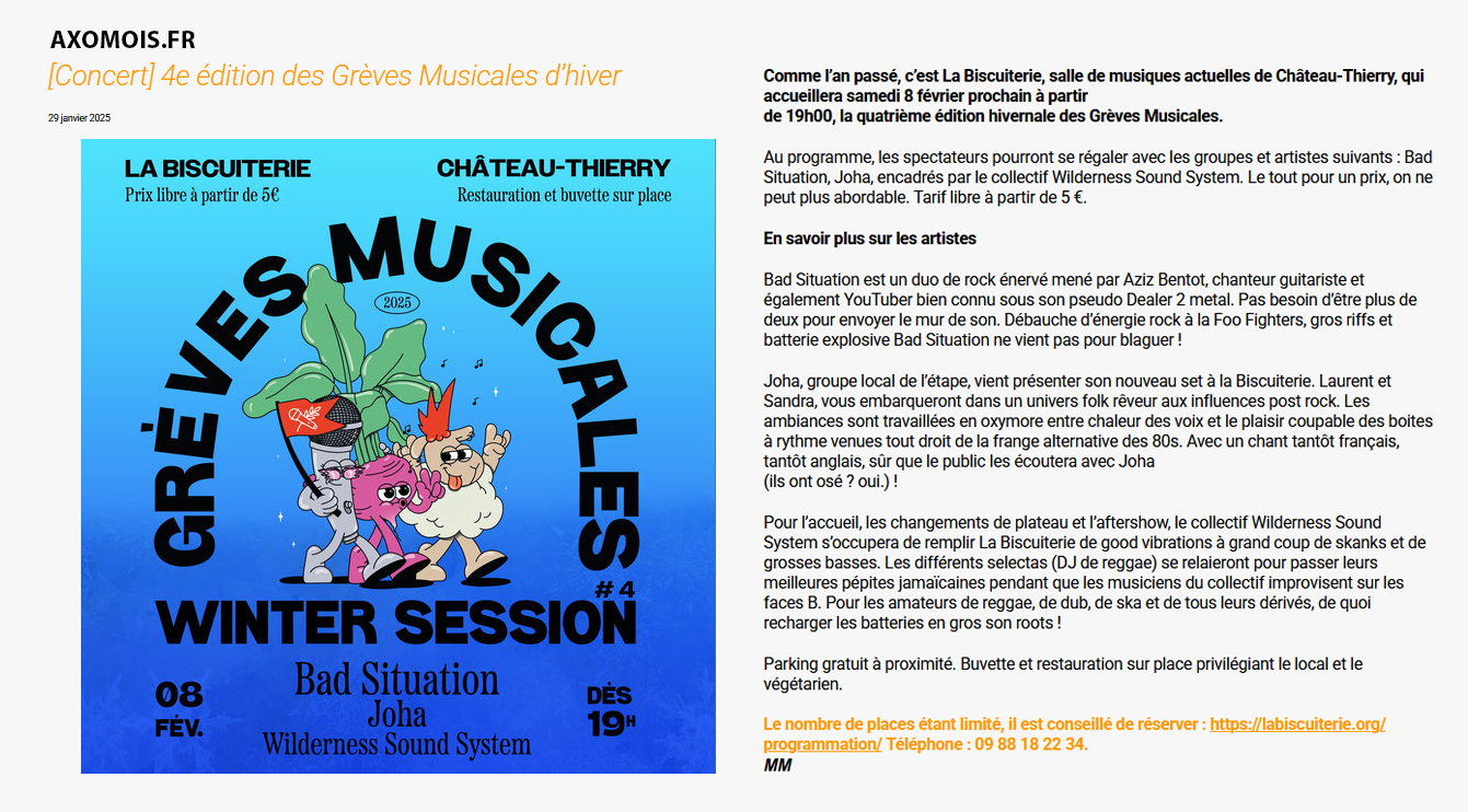 Axomois - 29 janvier 2025